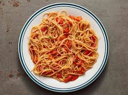 pasta con salsa de tomate