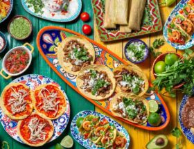 Diferentes paltos de comida mexicana